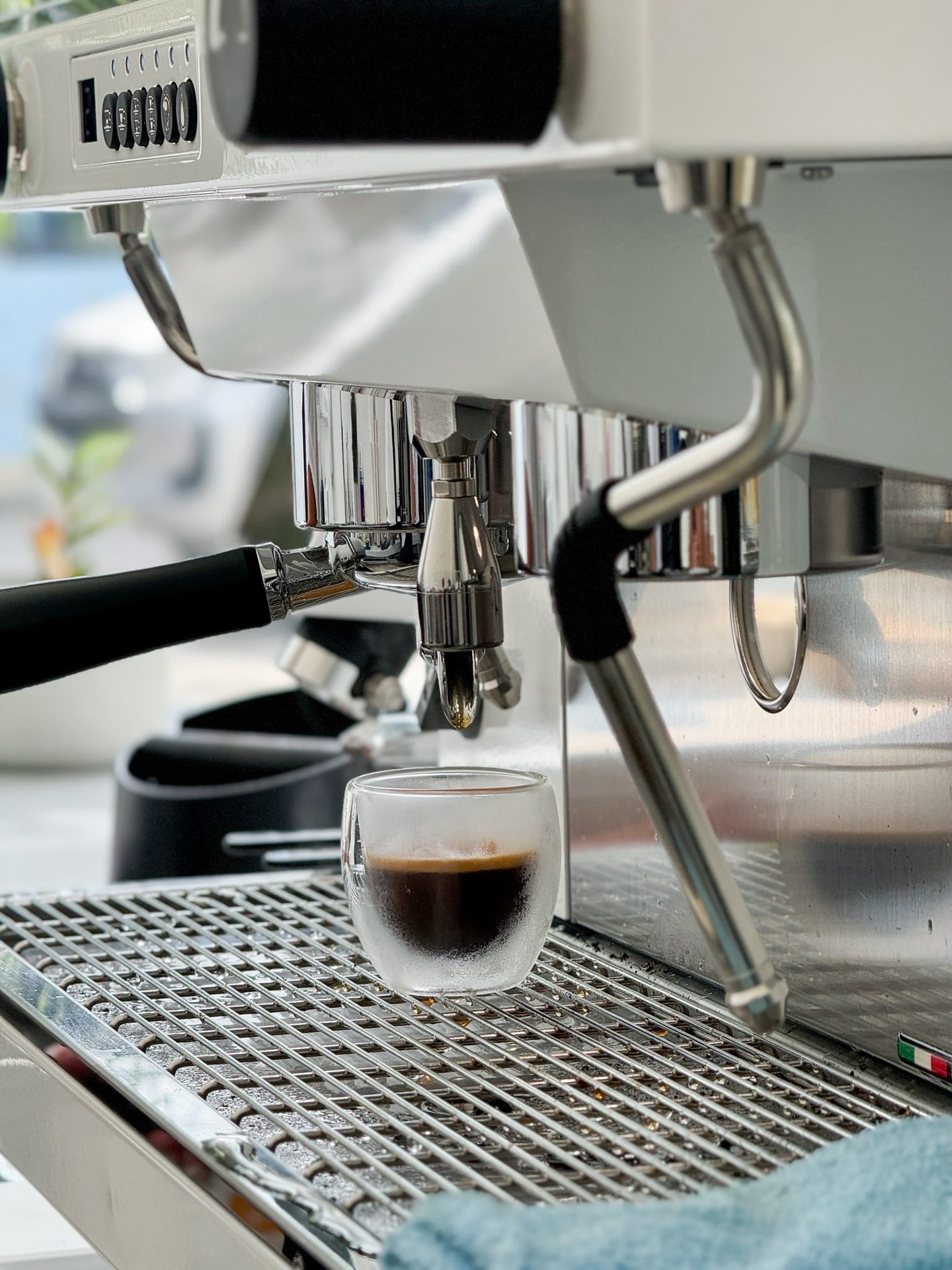 Fresh espresso being pulled at KYRO